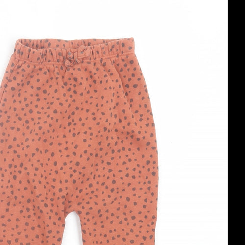 TU Girls Orange Animal Print Cotton Jogger Trousers Size 2-3 Years Regular Pullover