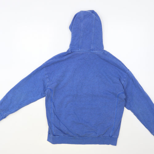 Marks and Spencer Boys Blue Cotton Pullover Hoodie Size 12-13 Years Pullover