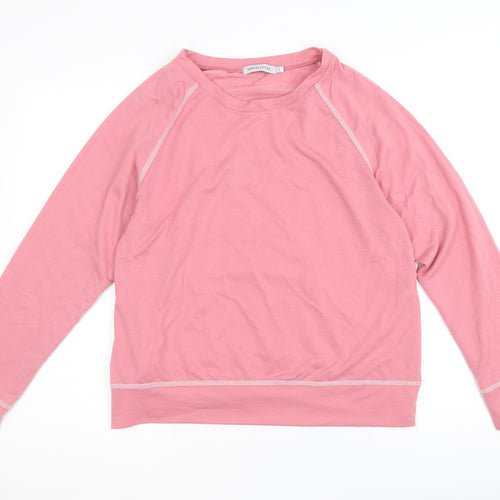 MissLook Womens Pink Cotton Blend Pullover Sweatshirt Size L Pullover