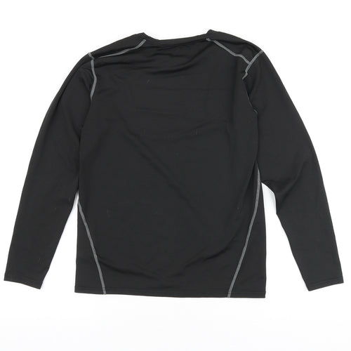 Preworn Womens Black Polyester Basic T-Shirt Size M Round Neck Pullover - Underlayer Top