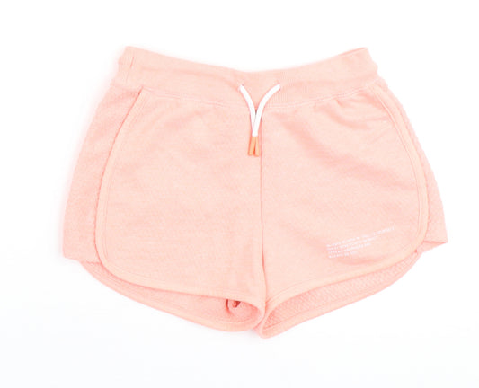 Dunnes Stores Girls Orange Cotton Sweat Shorts Size 8-9 Years Regular - Always be kind