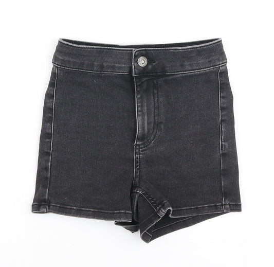 New Look Girls Black Polyester Hot Pants Shorts Size 9 Years Regular Zip