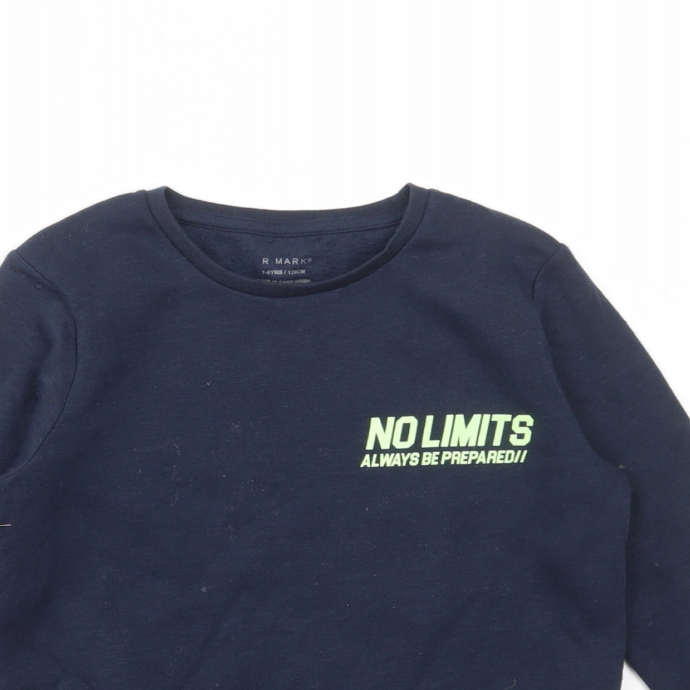 Primark Boys Blue Cotton Pullover Sweatshirt Size 7-8 Years Pullover - No Limits