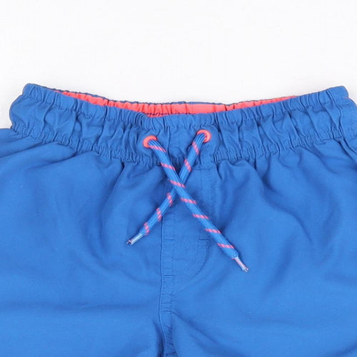 Primark Boys Blue Polyester Sweat Shorts Size 4-5 Years Regular Drawstring - Swim Short