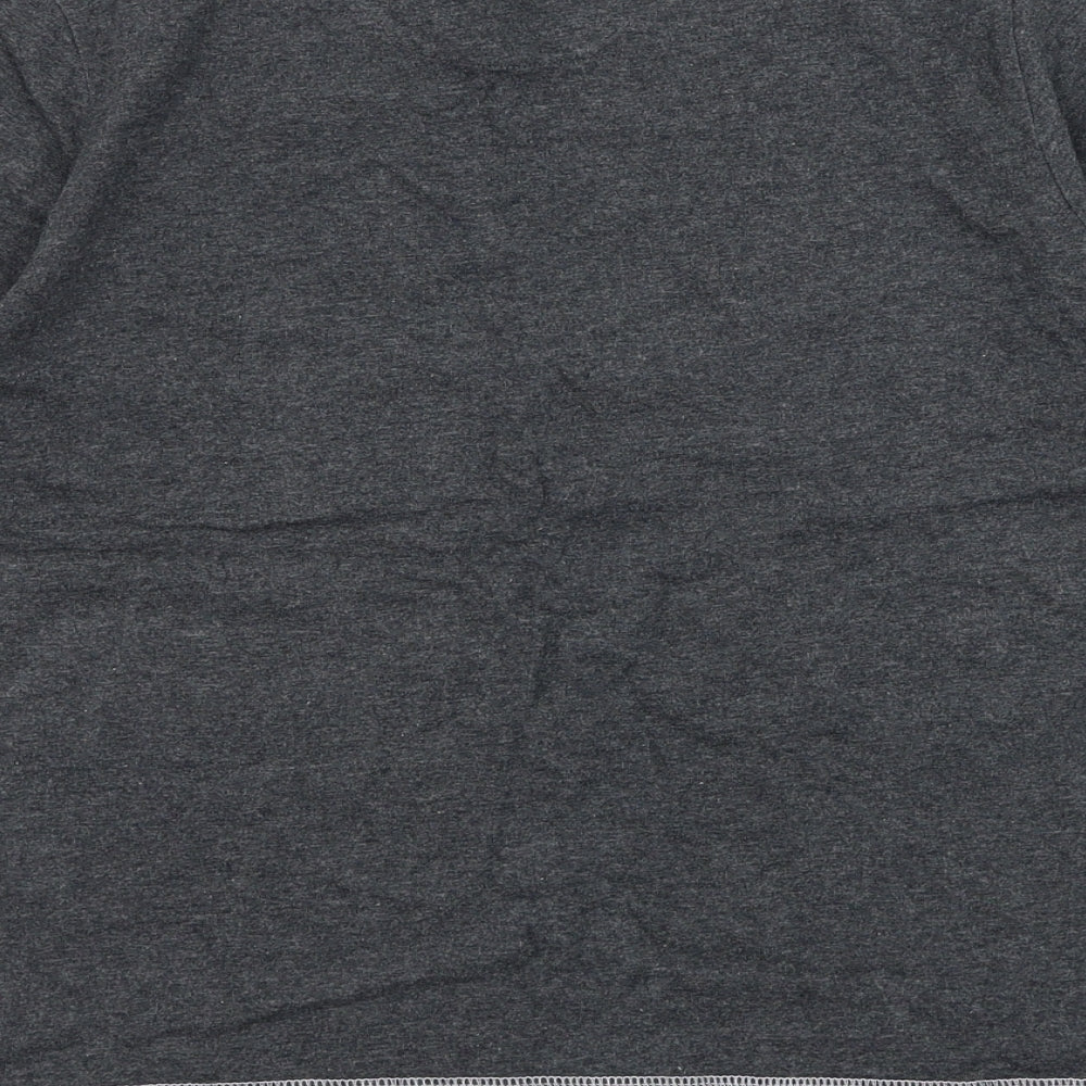 FILA Boys Grey Cotton Basic T-Shirt Size L Round Neck Pullover - Divisione Technica