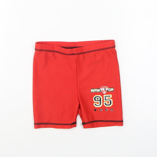 Character Boys Red Polyester Sweat Shorts Size 2-3 Years Regular - Swim Shorts