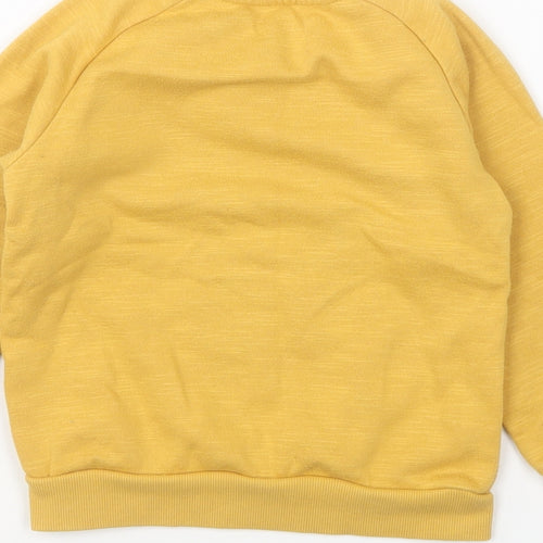 Primark Boys Yellow Cotton Pullover Sweatshirt Size 2-3 Years Pullover - Believe In Adventure