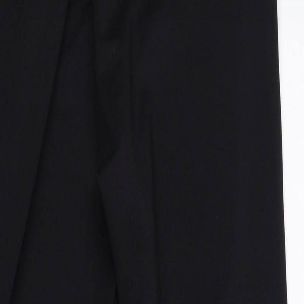 PRETTYLITTLETHING Womens Black Polyester Compression Leggings Size 10 L24.5 in Regular - Logo