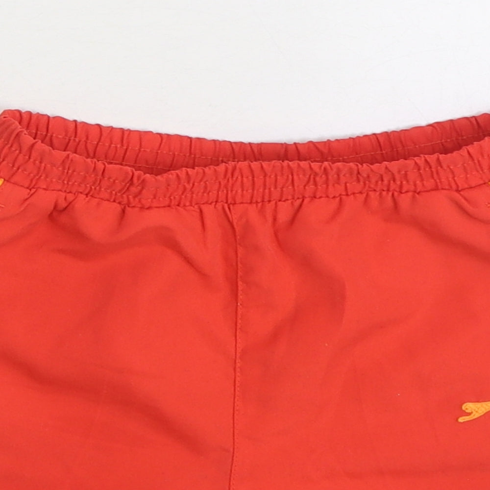 Slazenger Boys Red Polyester Sweat Shorts Size 3-4 Years Regular Drawstring - Swim Wear