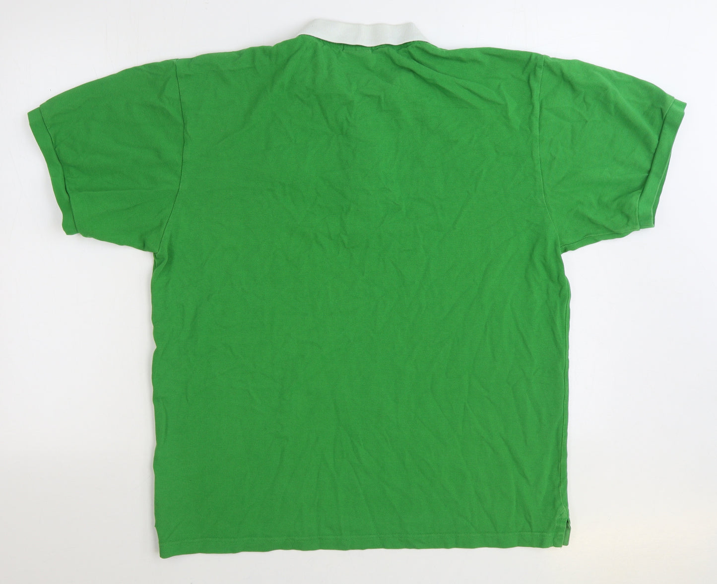 Rugid Mens Green 100% Cotton Polo Size XL Collared Button - Ireland