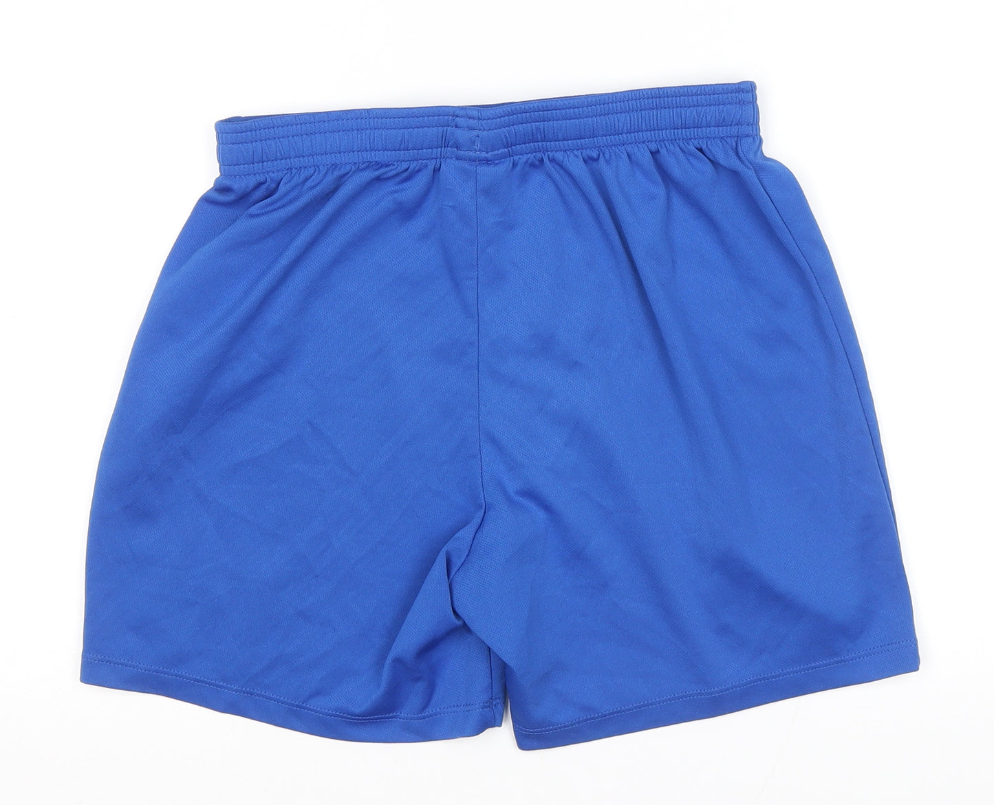 Umbro Mens Blue Polyester Sweat Shorts Size S Athletic Drawstring - Bangor FC