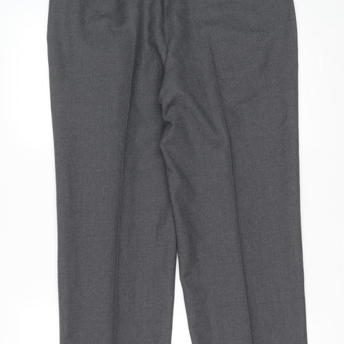 Preworn Mens Grey Polyester Snow Pants Trousers Size 34 L26 in Regular Zip