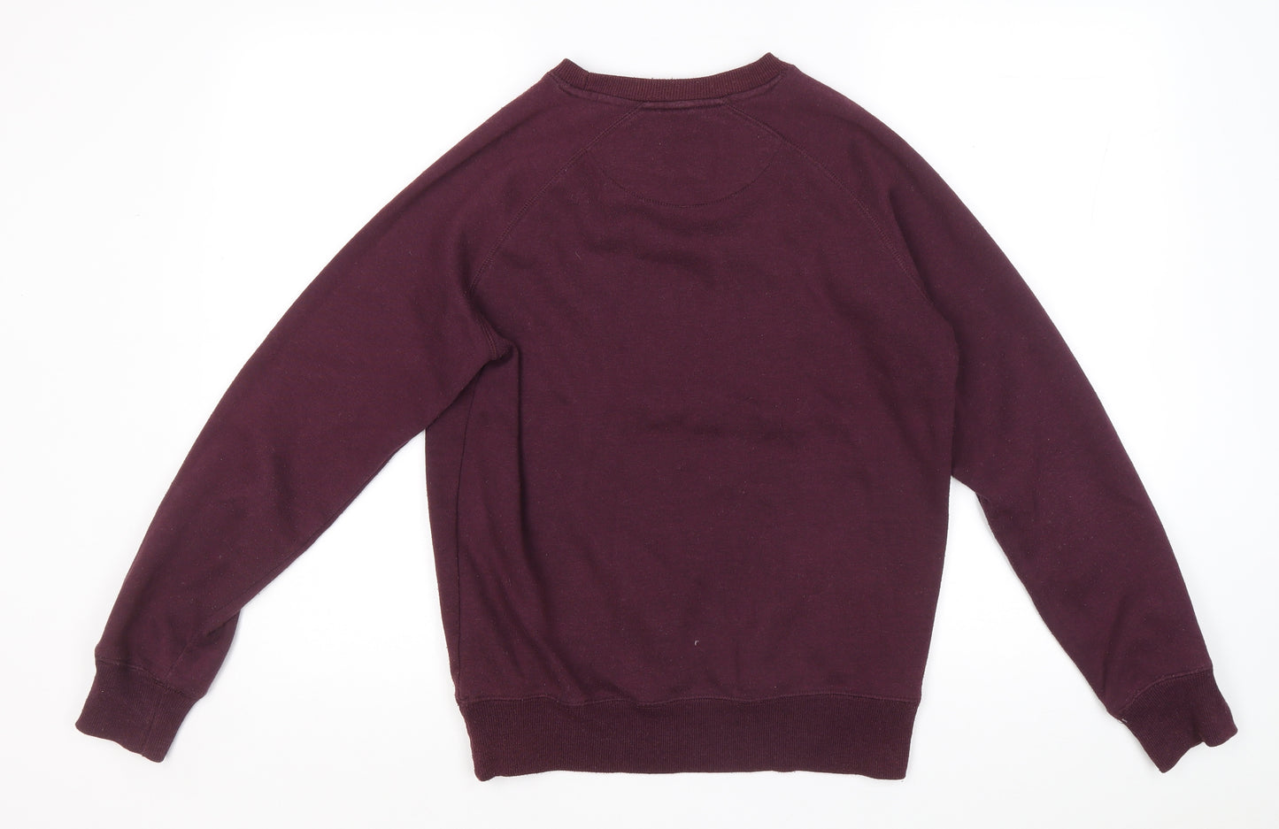 Cedar Wood State Mens Purple Cotton Pullover Sweatshirt Size XS