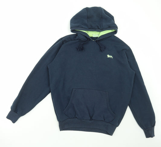 Lonsdale Mens Blue Cotton Pullover Hoodie Size S