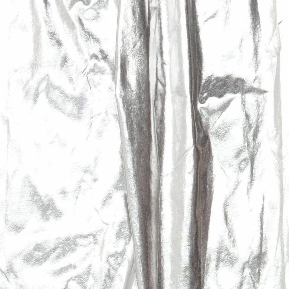 Smiffys Womens Silver Polyester Jegging Leggings Size L L28 in - Wet look leggings
