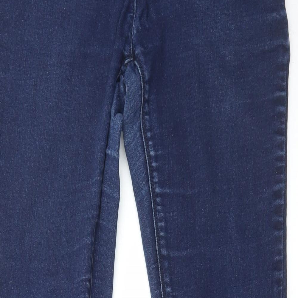 NEXT Girls Blue Cotton Skinny Jeans Size 13 Years Regular Zip