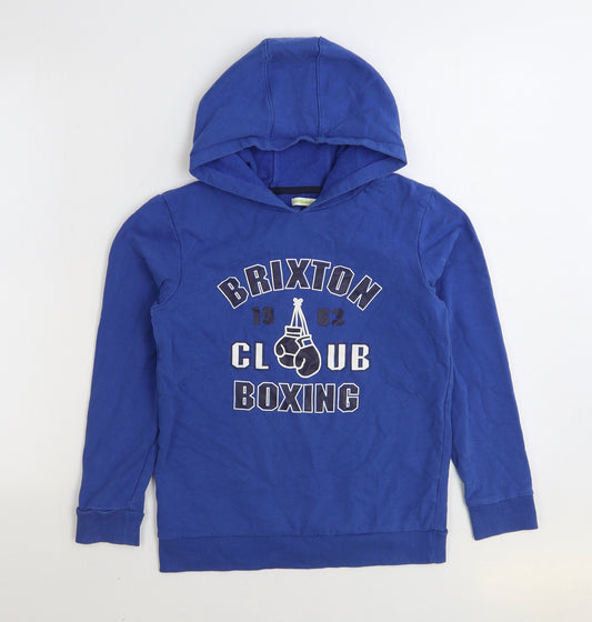 Vertbaudet Boys Blue Cotton Pullover Hoodie Size 11-12 Years Pullover - Brixton Boxing