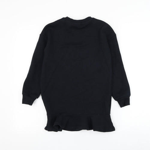Baleno Girls Black Cotton Pullover Sweatshirt Size 10-11 Years Pullover