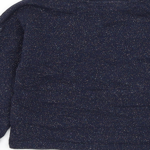 George Girls Blue Cotton Pullover Sweatshirt Size 4-5 Years Pullover - Super Star In The Making