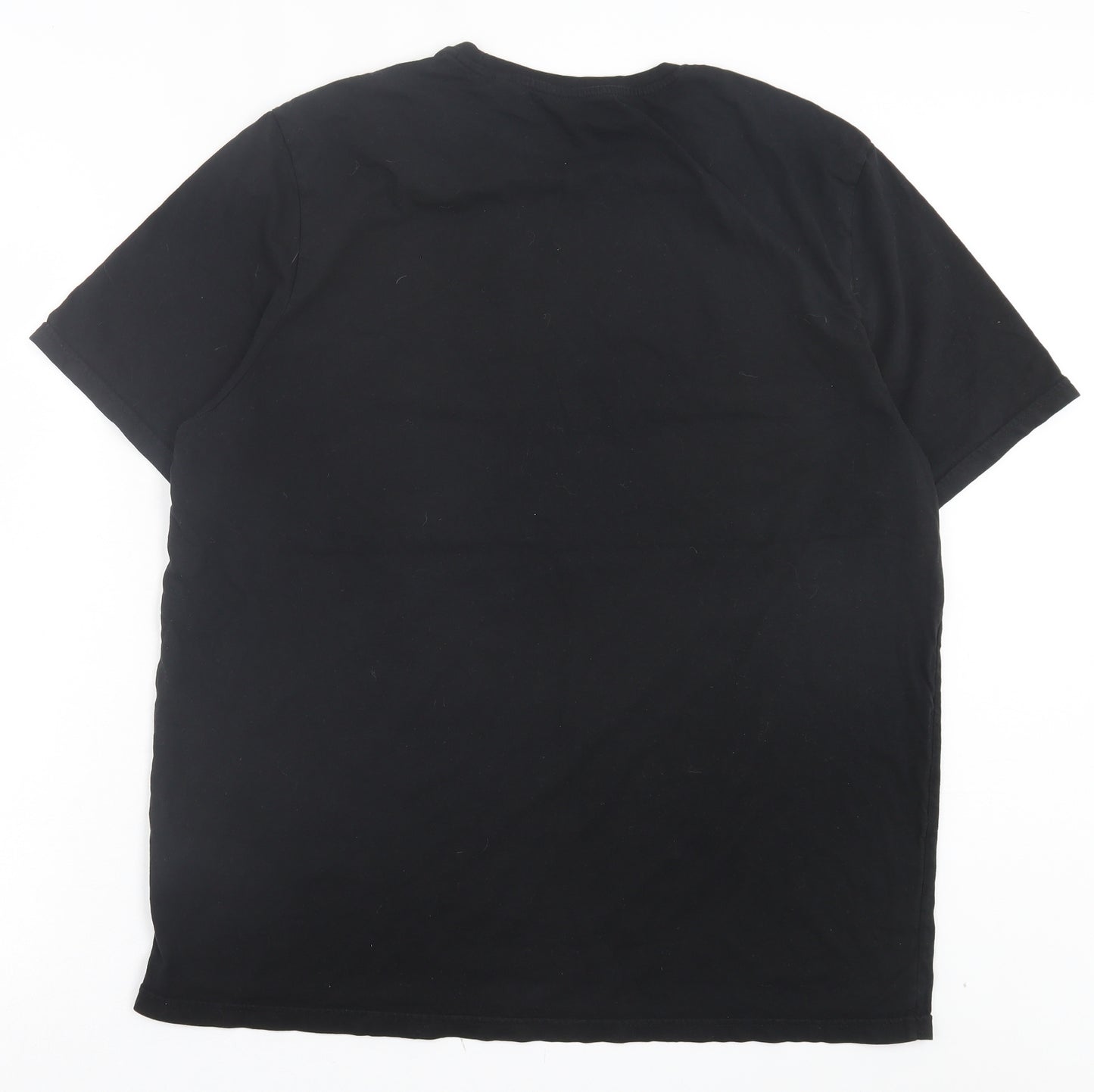 Matalan Mens Black Cotton T-Shirt Size 2XL Crew Neck - Santa Squad