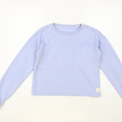 Nutmeg Girls Blue Cotton Pullover Sweatshirt Size 13-14 Years Pullover