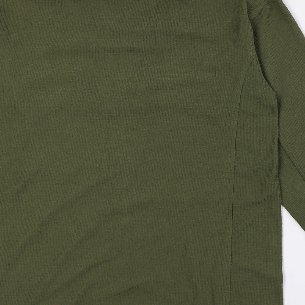 Trespass Mens Green 100% Polyester Pullover Casual Size S High Neck
