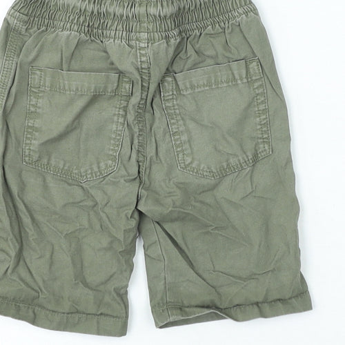 F&F Boys Green 100% Cotton Cargo Shorts Size 3-4 Years Regular
