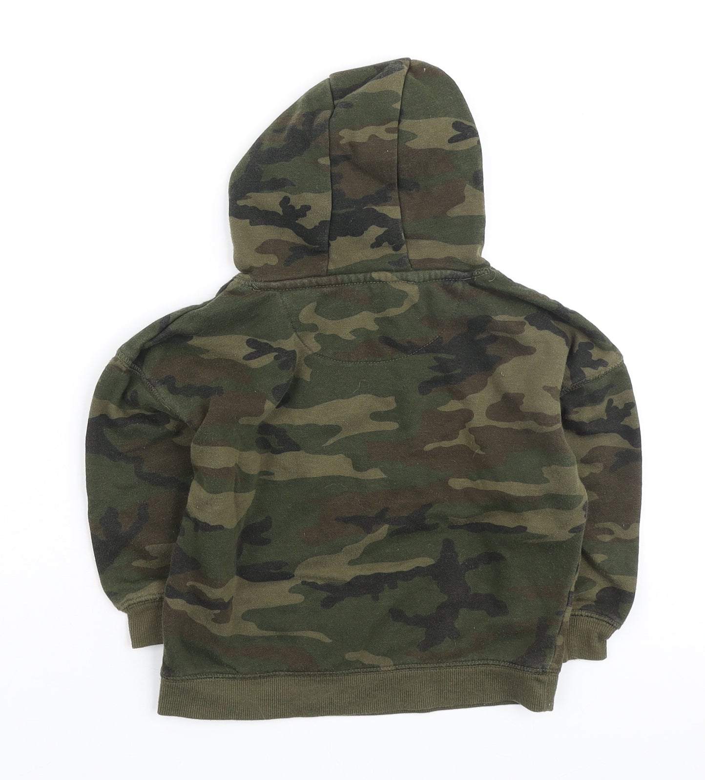 Primark Boys Green Camouflage Polyester Pullover Hoodie Size 2-3 Years - Future