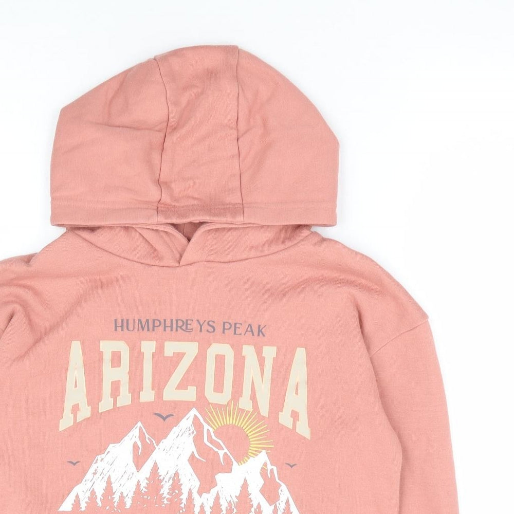 Primark Girls Pink Cotton Pullover Hoodie Size 10-11 Years Pullover - Arizona Rocky Mountains