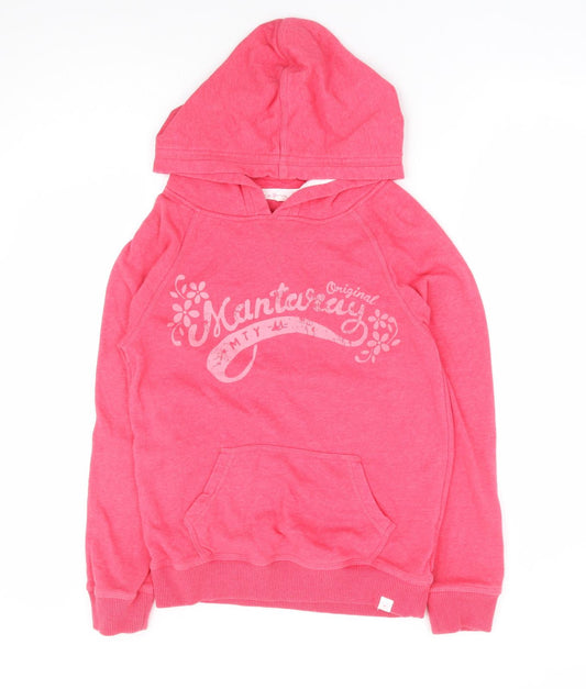 Mataray Girls Pink Polyester Pullover Hoodie Size 13-14 Years Pullover