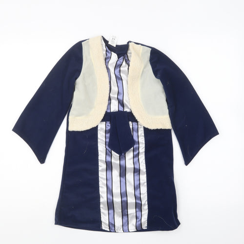 Made By Elves Boys Blue Striped Polyester One Piece Size 3-4 Years - Fancy Dress