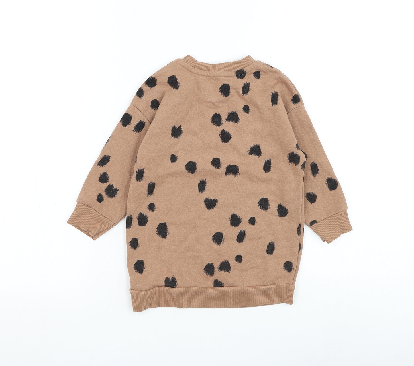 George Girls Brown Spotted Polyester Pullover Sweatshirt Size 2-3 Years Pullover