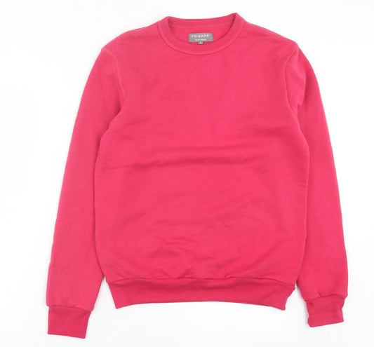 Primark Mens Pink Cotton Pullover Sweatshirt Size S