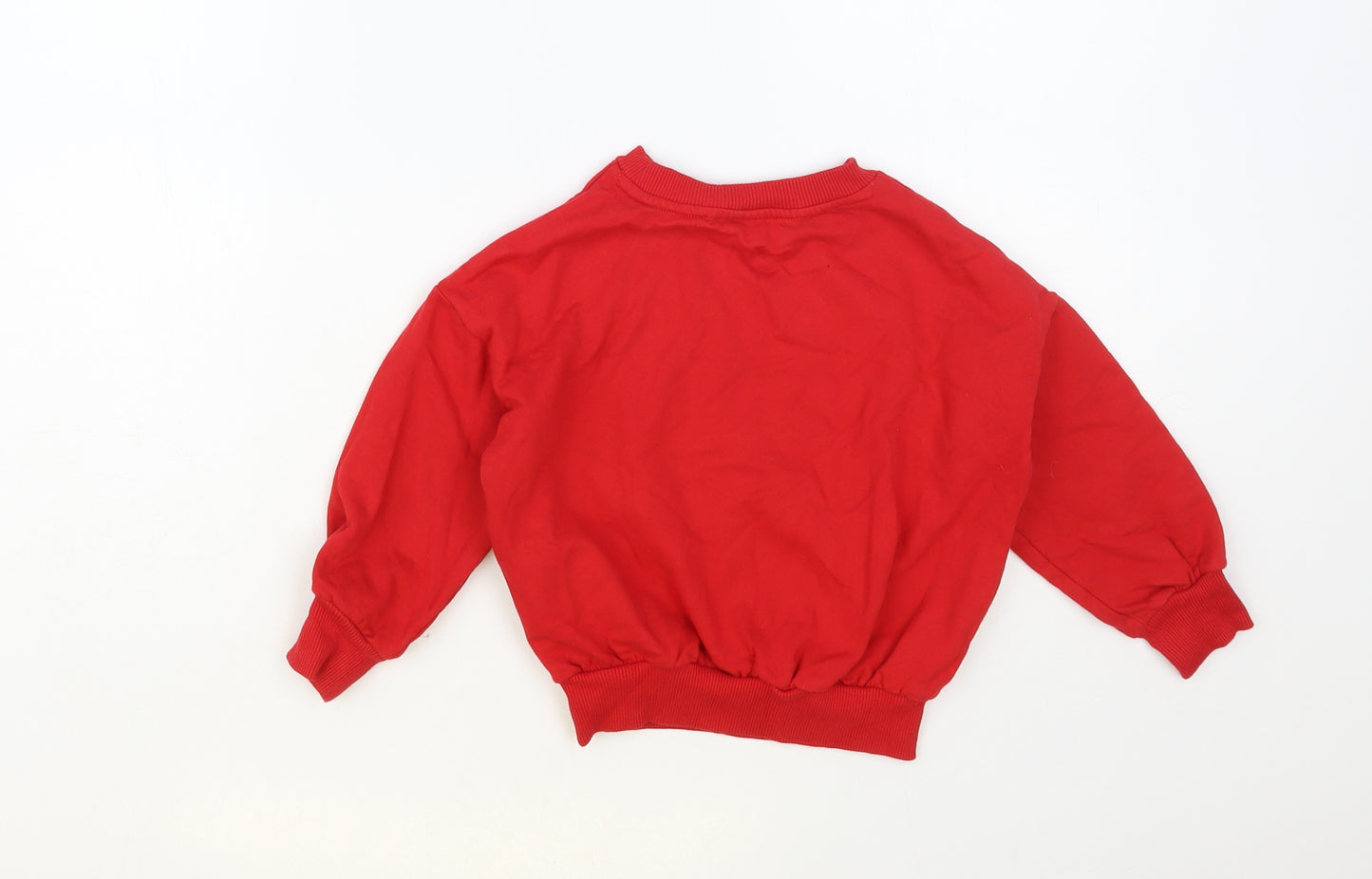 NEXT Boys Red Cotton Pullover Sweatshirt Size 5 Years Pullover - It's Coming Ho-Ho Home