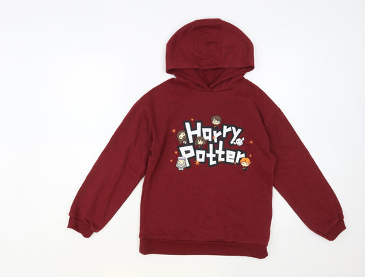 Primark Girls Red Cotton Pullover Hoodie Size 11-12 Years Pullover - Harry Potter