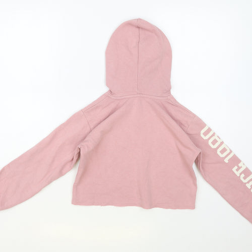 George Girls Pink Cotton Pullover Hoodie Size 9-10 Years Pullover - Pudsey