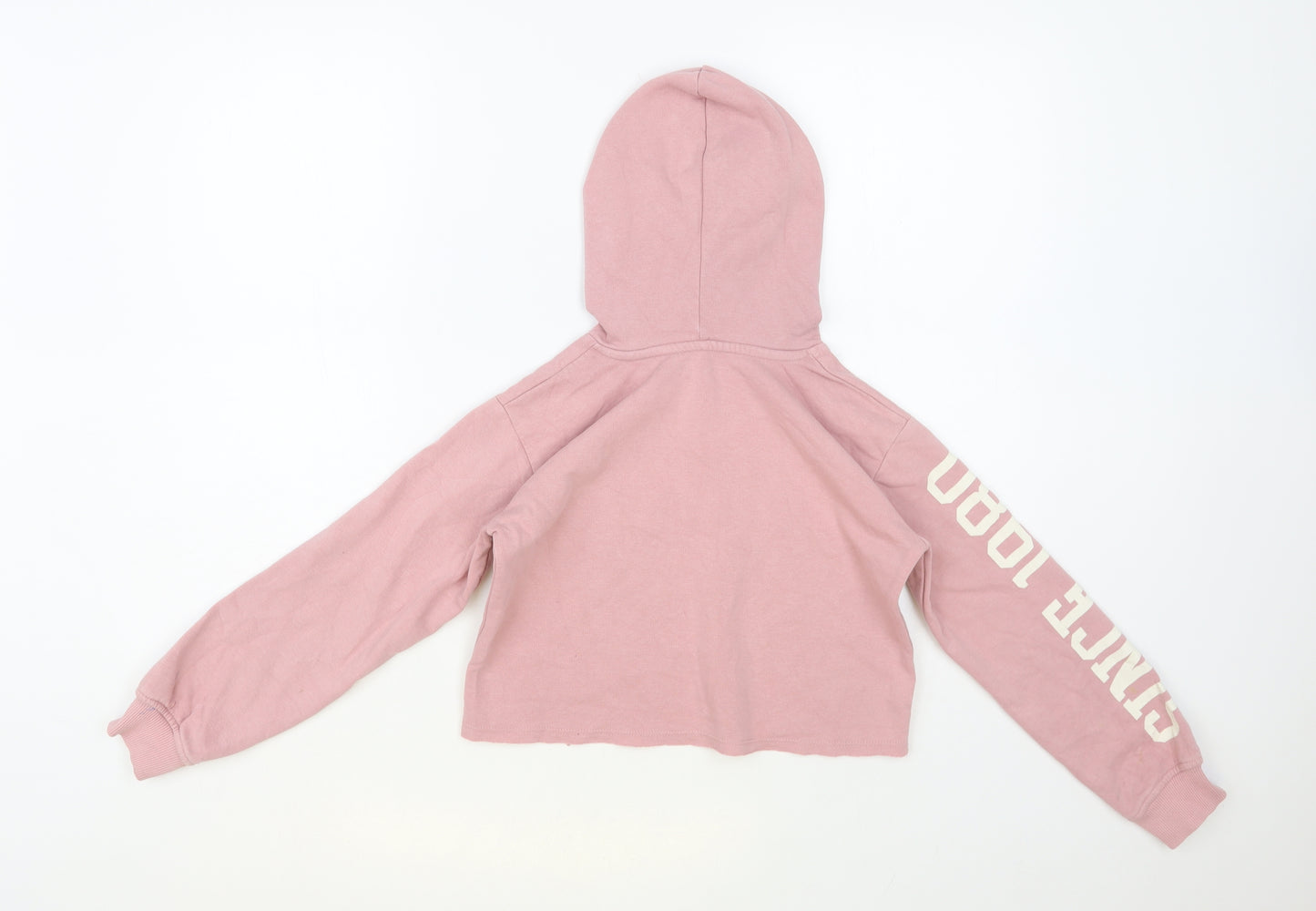George Girls Pink Cotton Pullover Hoodie Size 9-10 Years Pullover - Pudsey