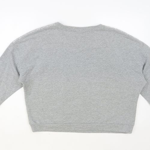 BiBA Womens Grey Cotton Pullover Sweatshirt Size 16 Pullover - Textured