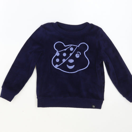 George Boys Blue Polyester Pullover Sweatshirt Size 2-3 Years Pullover - Pudsey