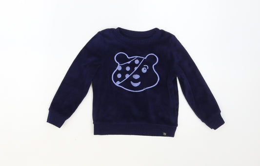 George Boys Blue Polyester Pullover Sweatshirt Size 2-3 Years Pullover - Pudsey