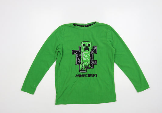 Primark Boys Green Polyester Pullover Sweatshirt Size 12 Years Pullover - Minecraft