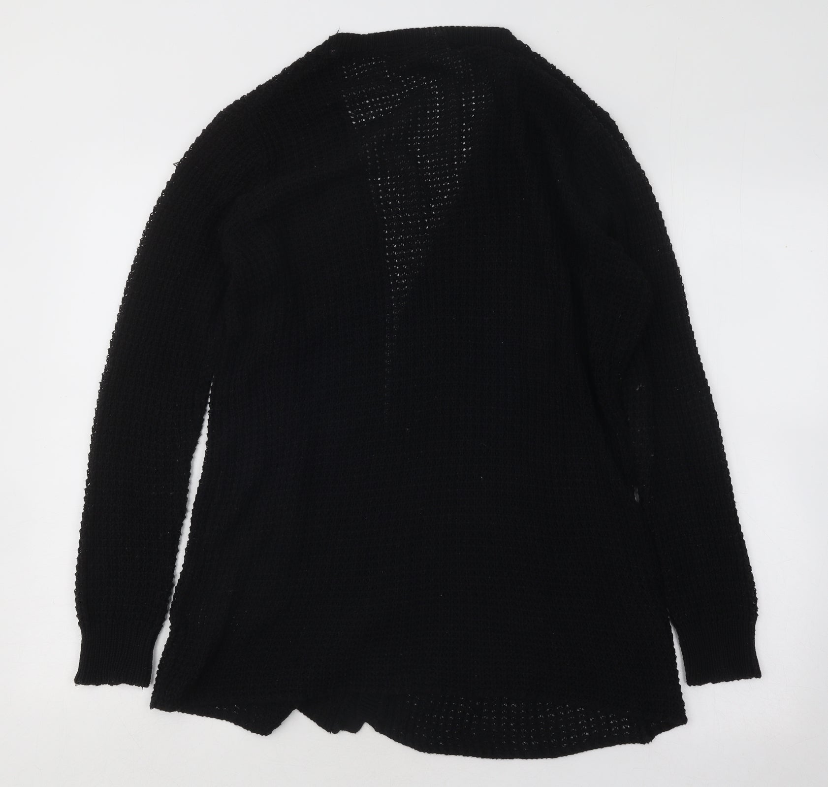 ESMARA Womens Black V Neck Acrylic Cardigan Jumper Size M