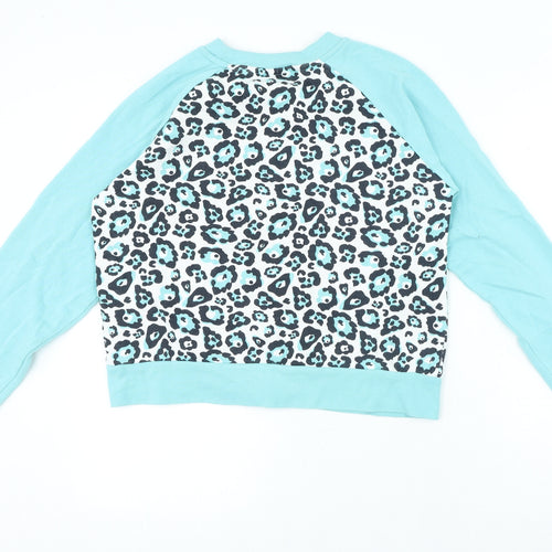 ELLE Girls Blue Animal Print Polyester Pullover Sweatshirt Size 14-15 Years