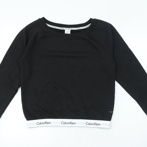 Calvin Klein Womens Black Solid Cotton Top One Piece Size S
