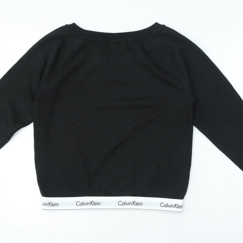 Calvin Klein Womens Black Solid Cotton Top One Piece Size S