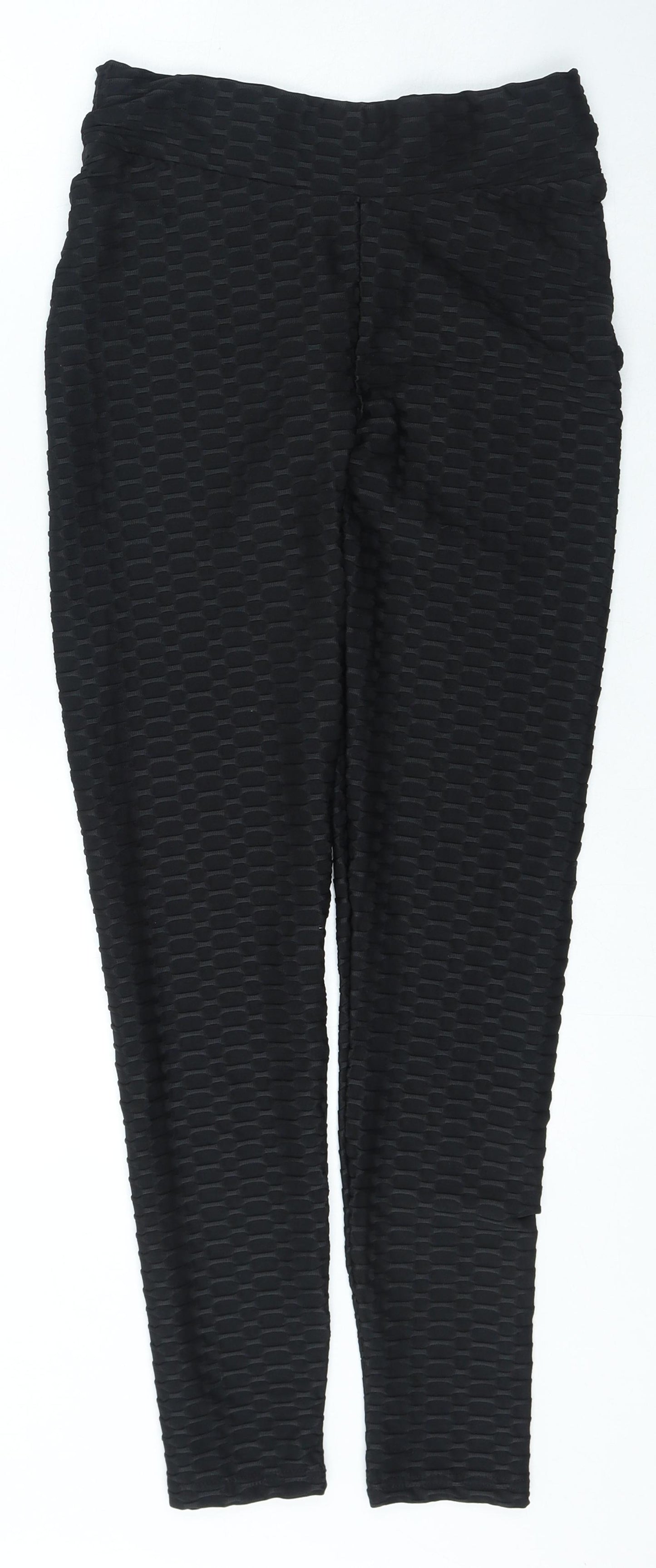 Miso Womens Black Polyester Jogger Leggings Size 10 L27 in