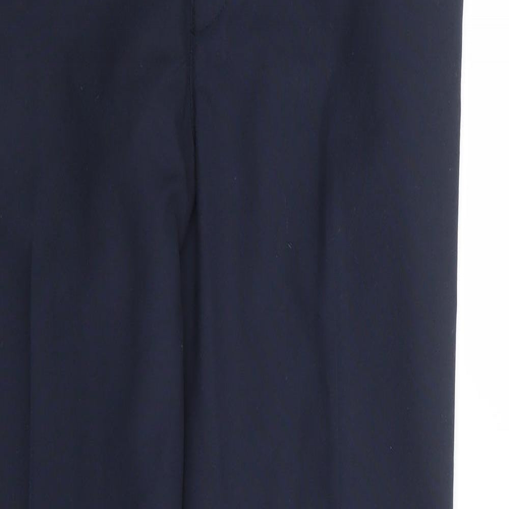 Dunnes Stores Boys Blue Polyester Dress Pants Trousers Size 11-12 Years Regular Zip - Schoolwear