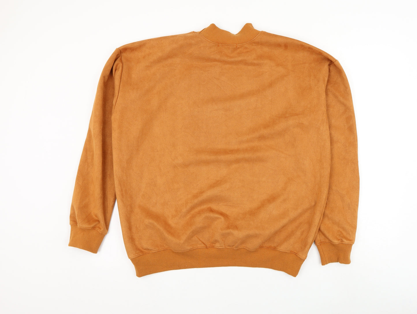 Zaful Womens Orange Polyester Pullover Sweatshirt Size 12 Pullover