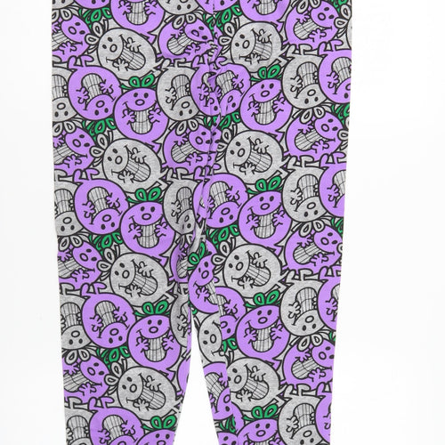 Preworn Womens Multicoloured Geometric Polyester Capri Leggings Size 10 L25 in - Mr.Men