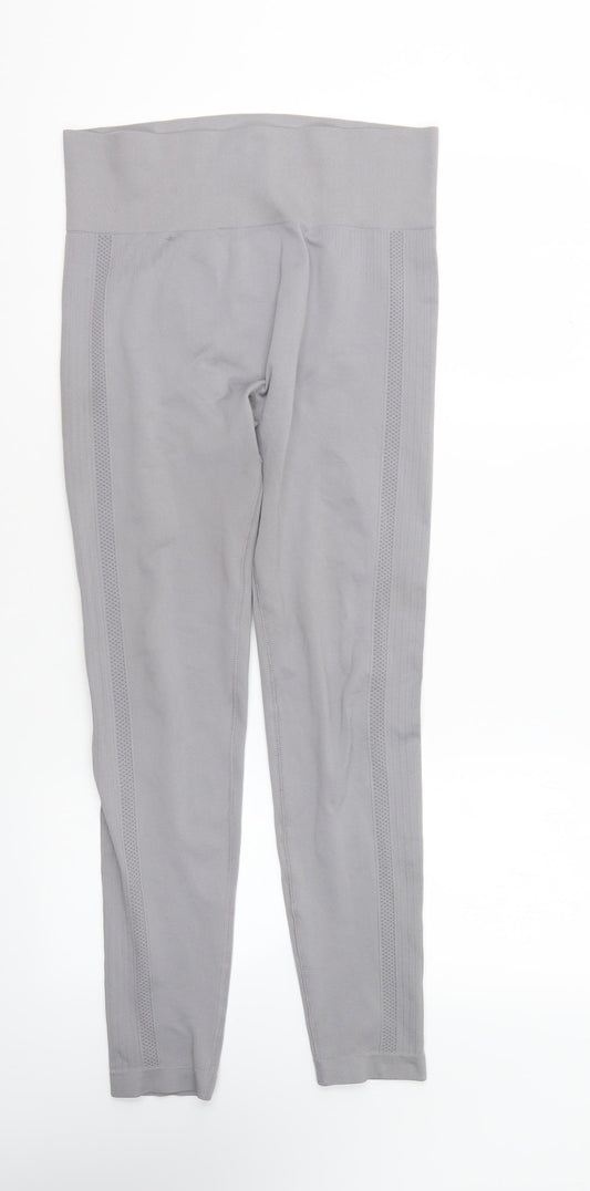 Primark Womens Grey Polyester Compression Leggings Size M L25 in Regular Pullover